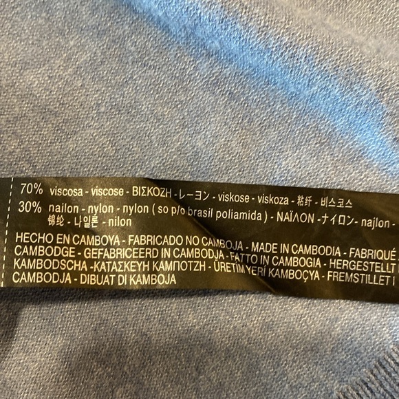 Zara Knit Light Blue Open Front Waterfall Tie Cardigan Sweater small NWOT - Picture 7 of 12